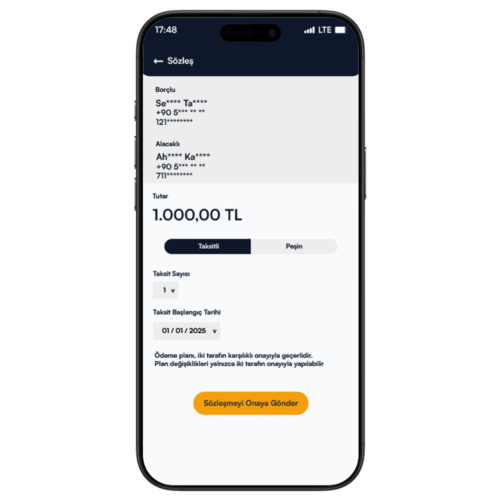 Ödeme Planı Ekranı